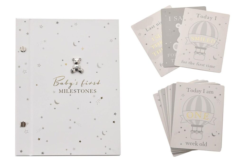 Bambino Baby Milestone Cards & Photo Album Gift Set