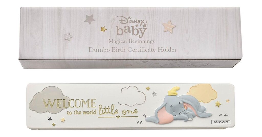 Disney Magical Beginnings Dumbo Birth Certificate Holder